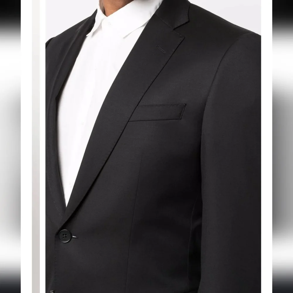 BOSS Hugo Boss Marzotto‎ Italian Fabric Wool Silk Slim Fit Blazer